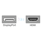 Cable Displayport A Hdmi H Adaptador / Dp / Display Port Color Negro