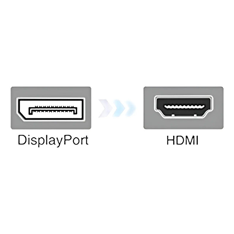 Cable Displayport A Hdmi H Adaptador / Dp / Display Port Color Negro