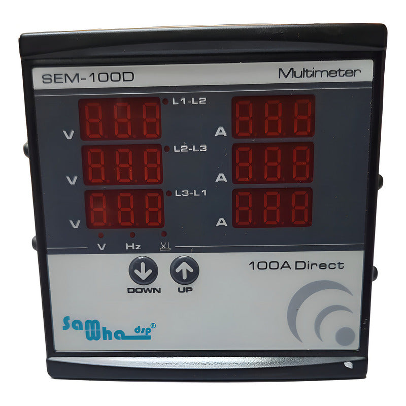 Multimetro Medidor Voltaje Amperaje Trifasico Sem-100d 100a