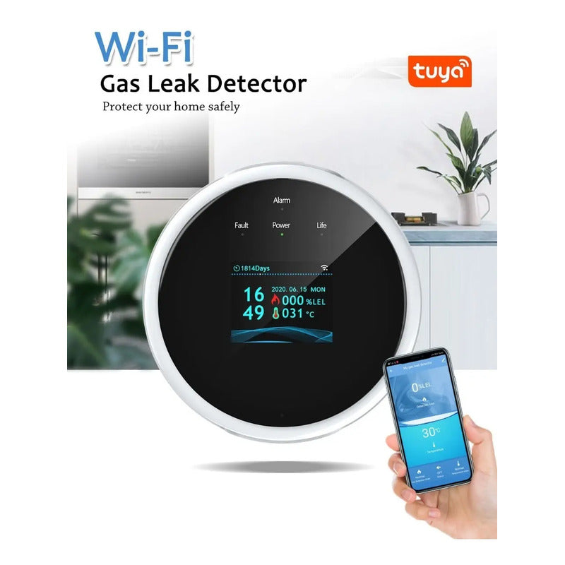 Detector Fugas Gas Wifi Alarma App Smartlife Tuya Sensor