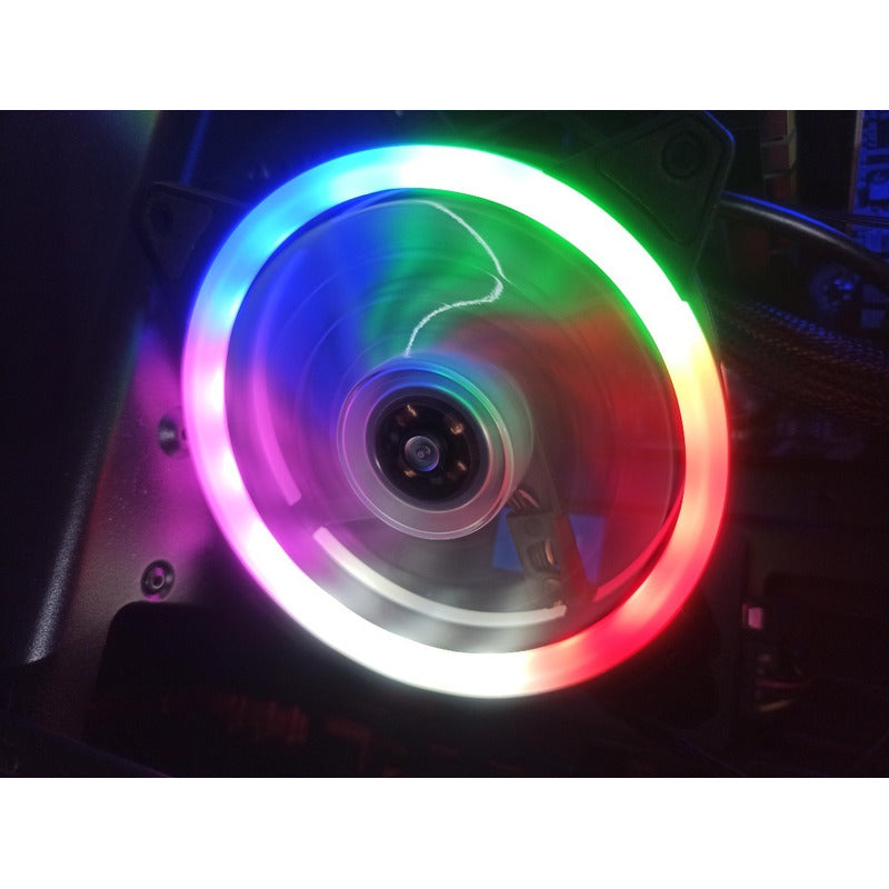 Fan Cooler 120mm Pc Gamer Led Rgb 3 Y 4 Pin Ide Chasis