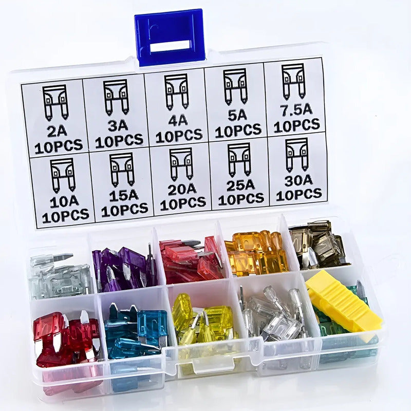 Kit 100 Mini Fusible Auto 2a 3a 4a 5a 7.5a 10a 15a 20 25 30a