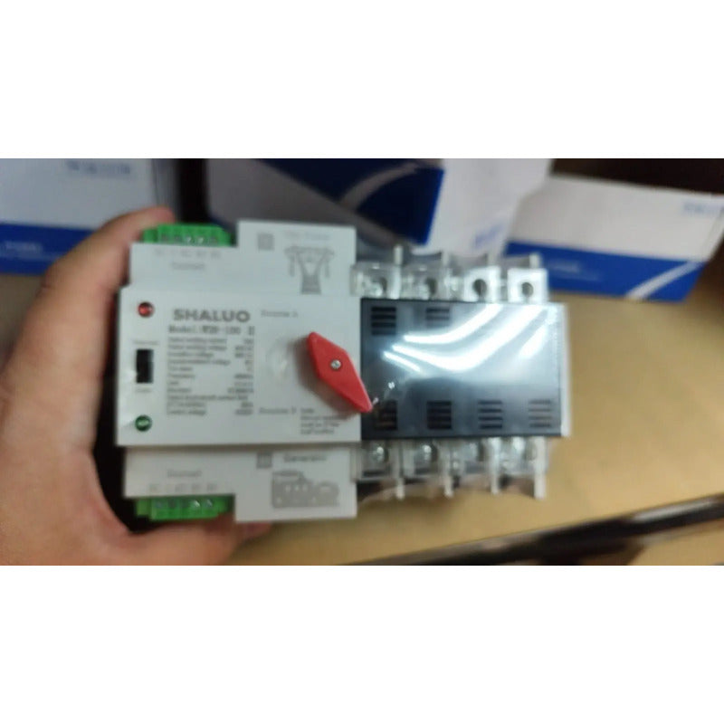 Switch Ats Transferencia Automatico Trifásico 100a 4f 220v Beige