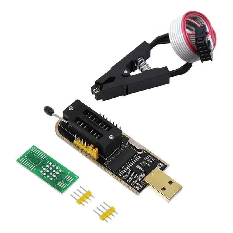 Ch341a Programador Usb Clip Pinza Dip-8 Ch341 Bios 24 25