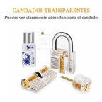 Kit Ganzúas 30 Piezas Candado Transparente Cerrajería