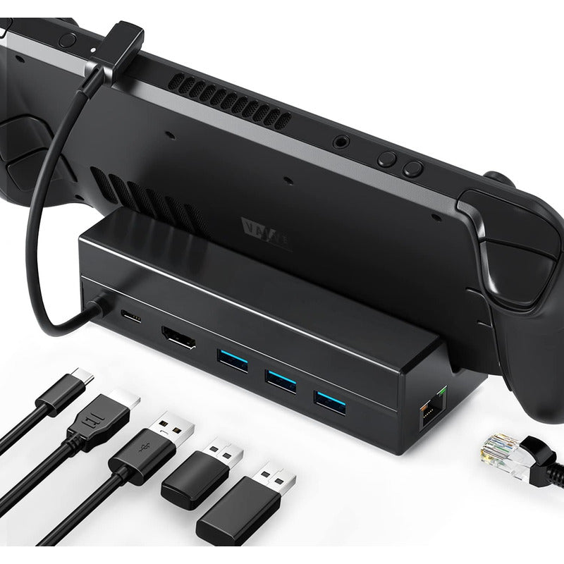 Base Para Steam Deck 6 En 1 Hdmi 4k Pd Ethernet Usb Tipo C
