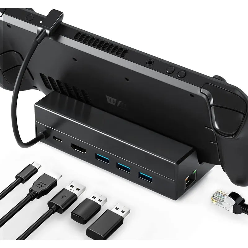 Base Para Steam Deck 6 En 1 Hdmi 4k Pd Ethernet Usb Tipo C