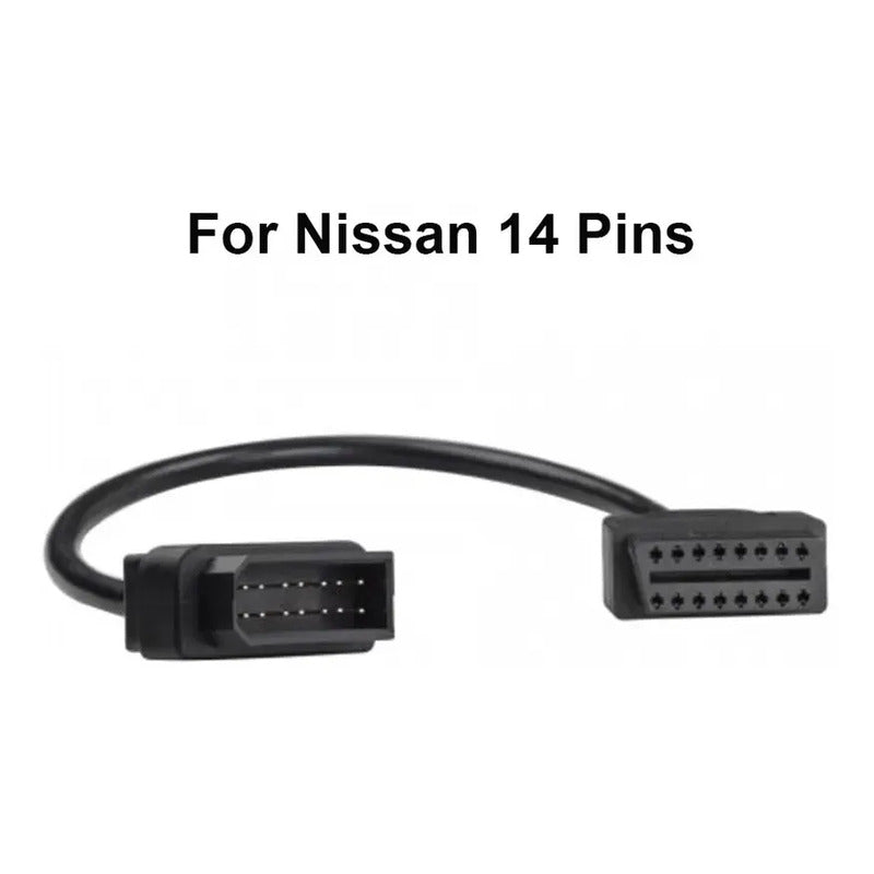 Cable Obdii Nissan Obd1 14 Pin A 16 Pin Obd2 Para Escaner