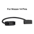 Cable Obdii Nissan Obd1 14 Pin A 16 Pin Obd2 Para Escaner