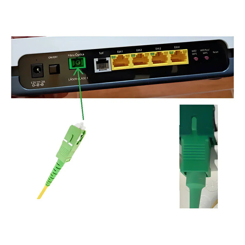 Cable Fibra Óptica Monomodo Sc/apc-sc/upc 10m Tereparochile