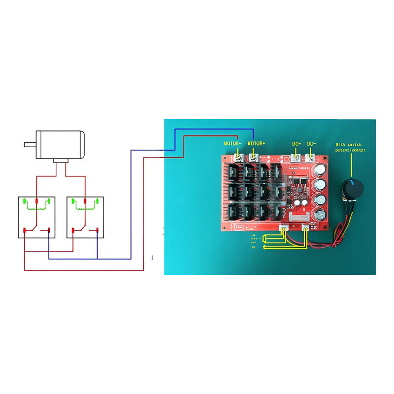 Dimmer Control Velocidad Motor Dc 9v 12v 24v 60a Pwm 3000w Hasta 50v Dc