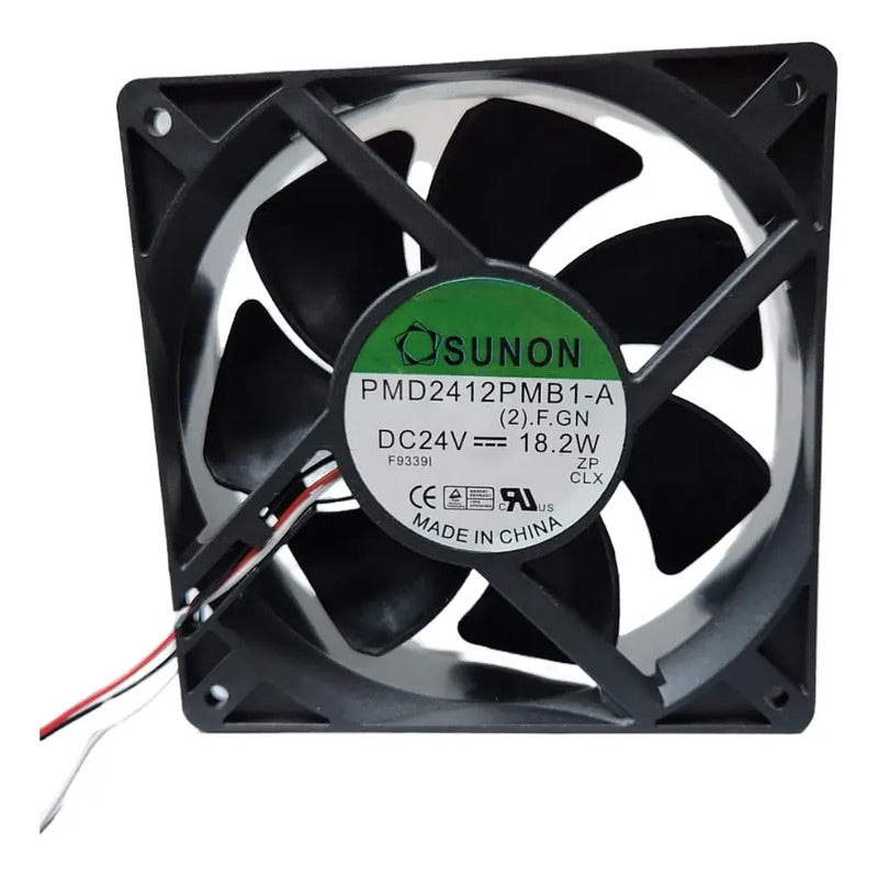 Ventilador Fan Cooler Pmd2412pmb1-a 24v 120x38mm 12038 3 Pin Negro