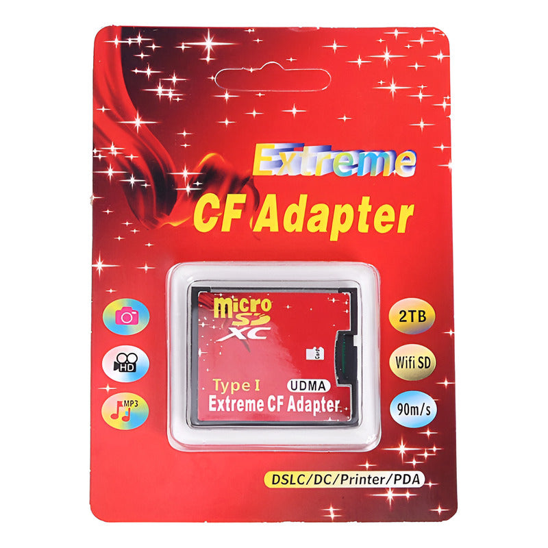 Adaptador Micro Sd A Compact Flash Marca Tereparochile Alta Velocidad 90mb/s