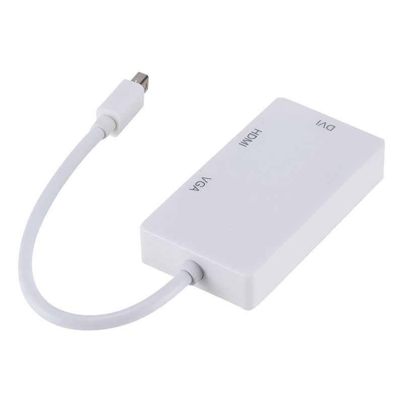Adaptador Mini Displayport Thunderbolt A Hdmi Vga Dvi 16cm Blanco Tereparochile