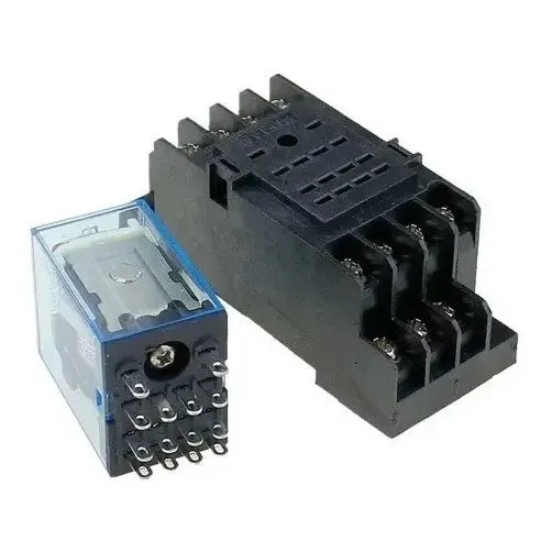 Rele 12v 4pdt My4n-j Relay 4no - 4nc Relay Hh54p Con Base