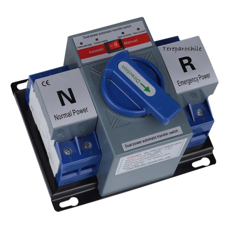Switch Interruptor Transferencia Automatica 63a Ats 220v Mcb Azul Plomo