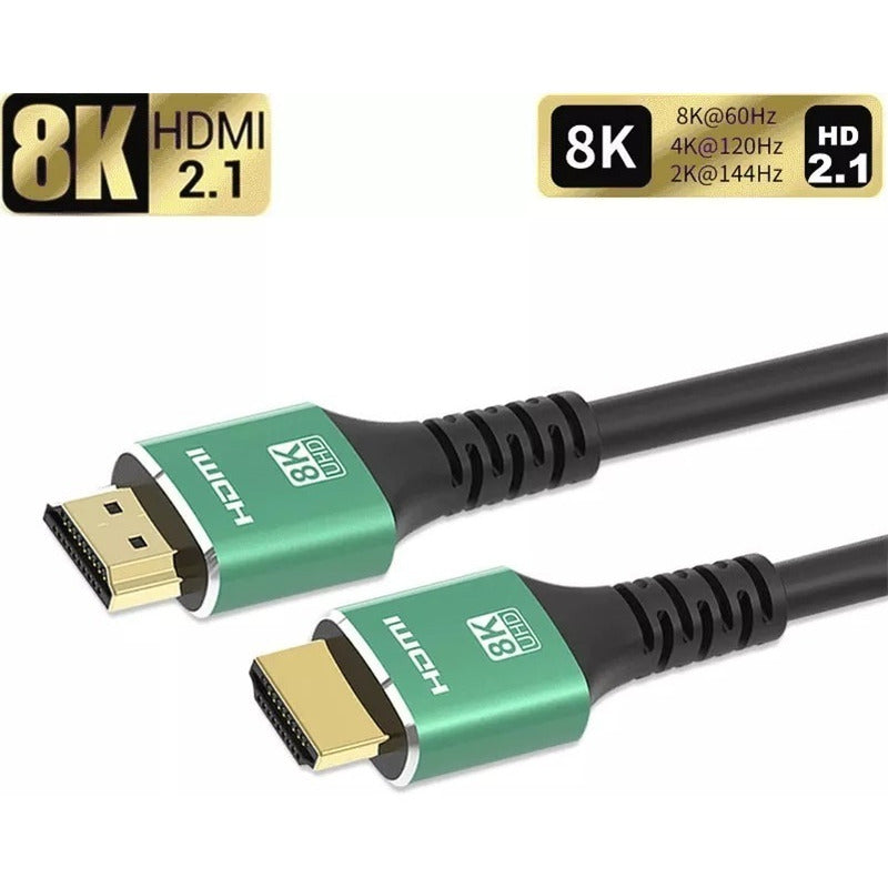 Cable Hdmi 8k 4k Uhd Hdtv V2.1 1.5mt 144hz 48gbps 7680x4320p