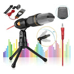 Micrófono Condensador Andowl Q-888 Gamer Estudio 1.8m - Negro