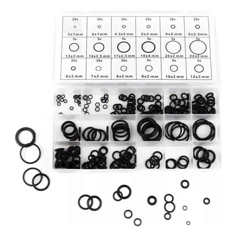 Set De Gomas Para Sellar O-ring 225 Piezas 3mm A 22mm O Ring