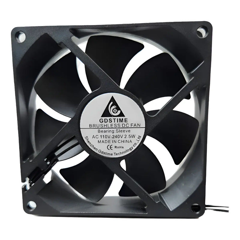 Ventilador Fan Cooler 92x92x25mm 110v 220v 2.5w 9225 9,2cm Negro