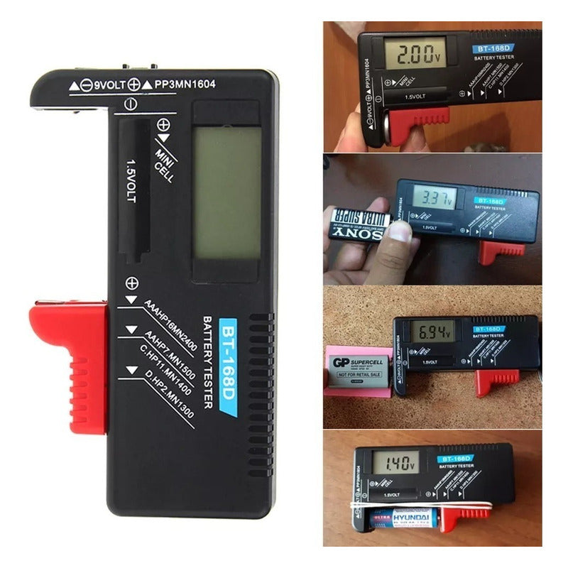 Tester Probador Bateria Digital Aa Aaa 9v C D 2032 2016