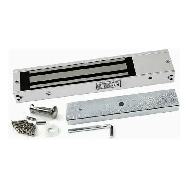 Cerradura Magnetica Electromagnetica 12-24v 500kg Dl-500ast Plata