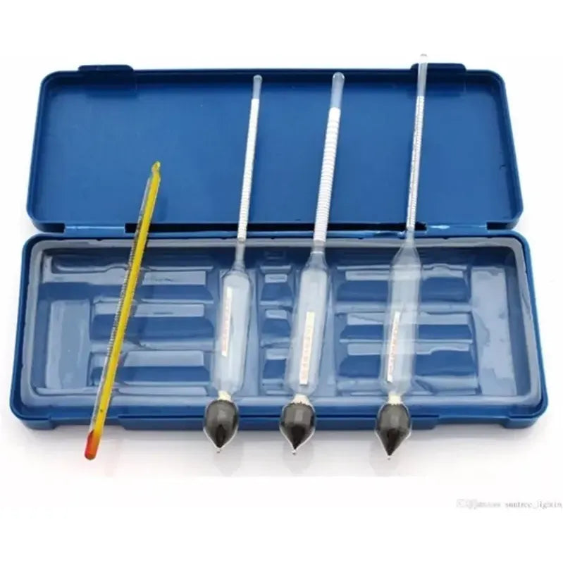 Set Alcoholimetro De 0 A 100 Grados - Verifica Grado Alcohol Vidrio