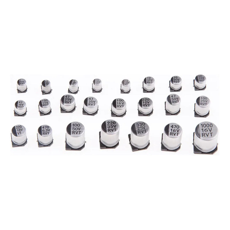 400x Capacitores Sólidos Electrolitico Smd De 1uf A 1000uf