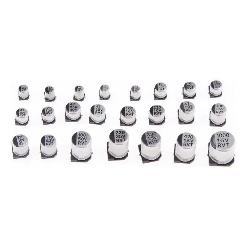 400x Capacitores Sólidos Electrolitico Smd De 1uf A 1000uf
