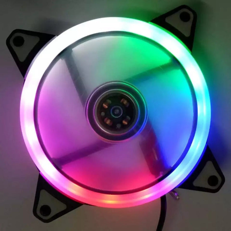 Fan Cooler 120mm Pc Gamer Led Rgb 3 Y 4 Pin Ide Chasis