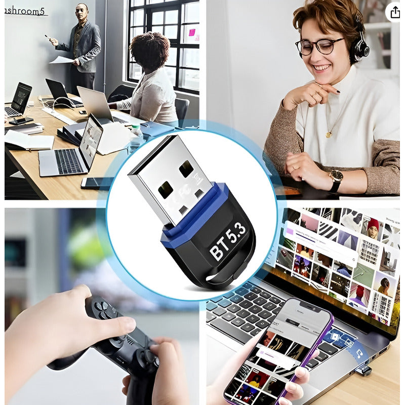 Adaptador Bluetooth Usb 5.3 Receptor Transmisor Para Pc Mac