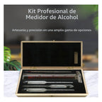 Kit Medidor Alcohol 0-100% Destilados Termometro Densimetro