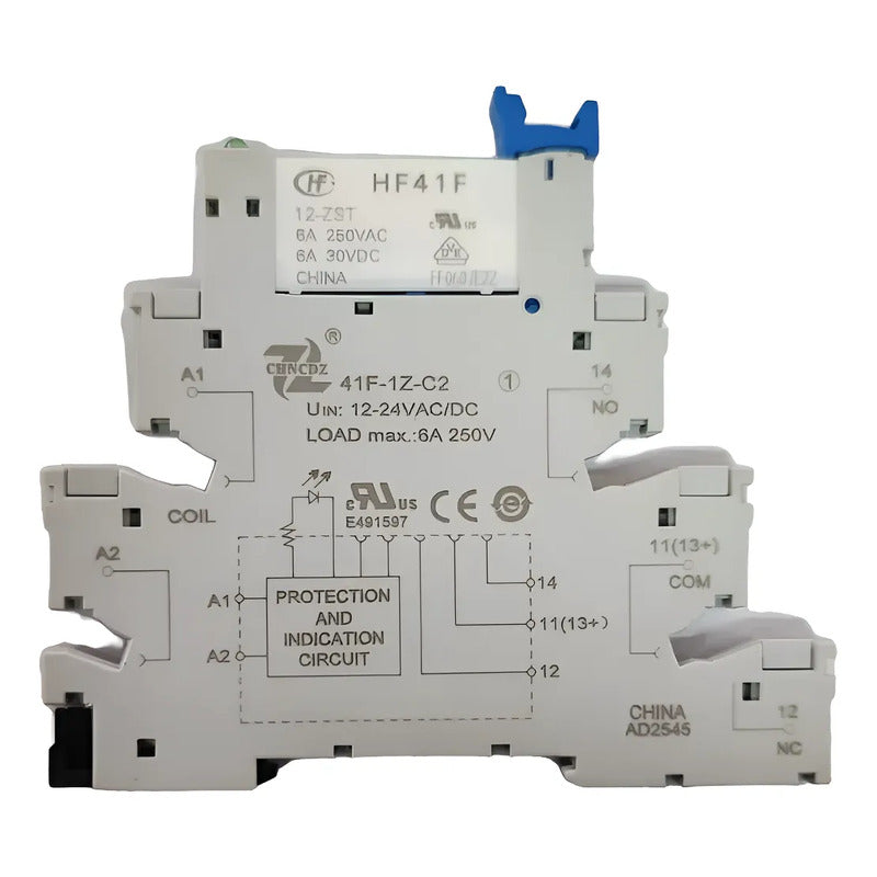Rele Interface Plano Slim 12v Ac/dc Riel Din