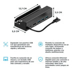 Base Para Steam Deck 6 En 1 Hdmi 4k Pd Ethernet Usb Tipo C