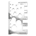 Regleta Calibradora Tornillos Tuercas Regla Medicion Rosca