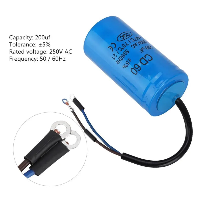Condensador Arranque Cd60 200uf 250v Motor Electrico 50/60hz