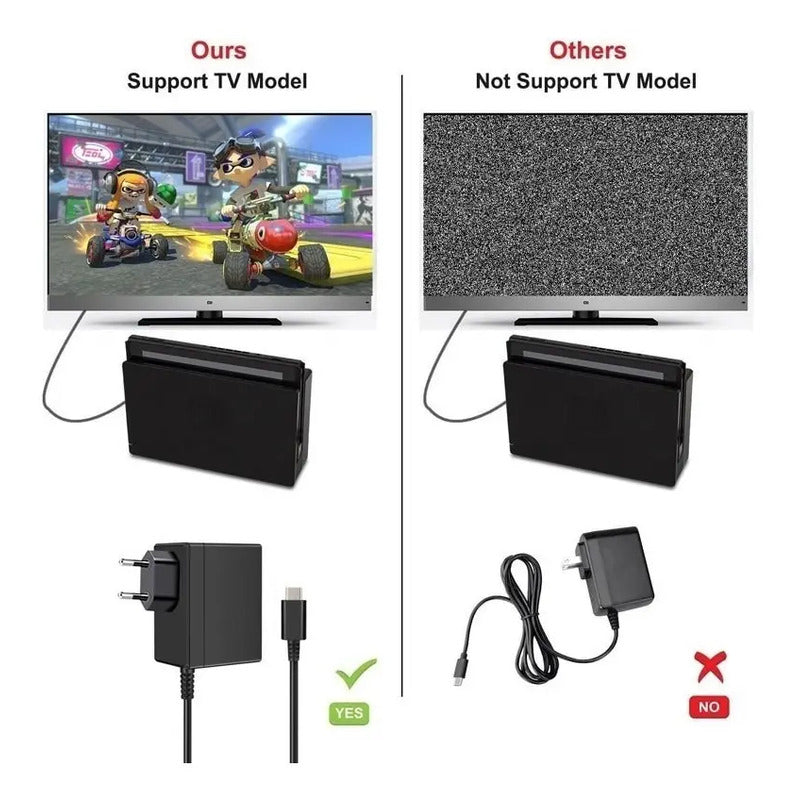 Cargador Para Nintendo Switch Y Oled - Compatible Base Dock