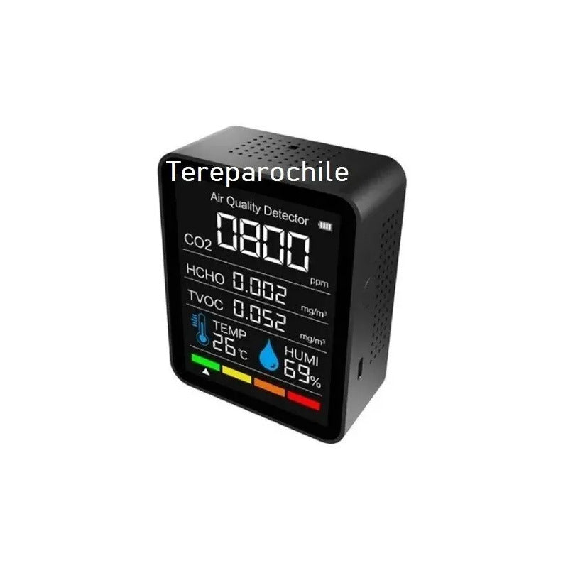 Detector Co2 Portátil Calidad De Aire Hcho Tvoc Digital
