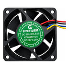 Ventilador Fan Cooler Kd6025h12d 12v 60x25mm 4 Cables Negro
