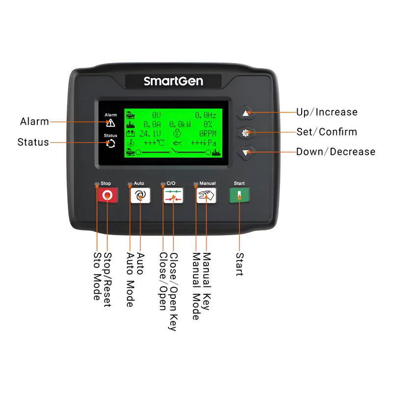 Modulo Controlador Lcd Para Generador Hgm420n Automatico