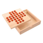 Juego Solitario Senku Artesanal 35 Piezas Madera Iq Puzzle