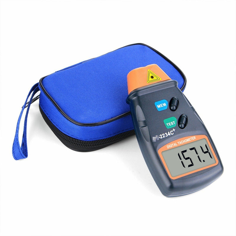 Tacometro Digital Medidor Rpm Sin Contacto Infrarrojo Laser Naranjo Negro