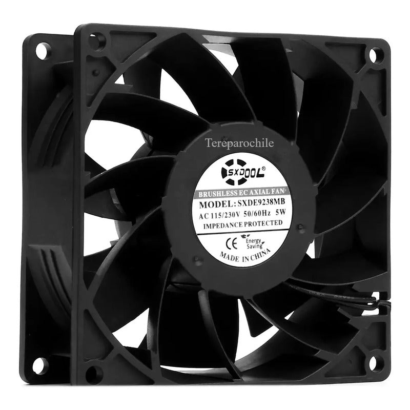 Ventilador Fan Cooler Sxde9238mb Ac 110 A 220v 92mm X38 9cm Negro