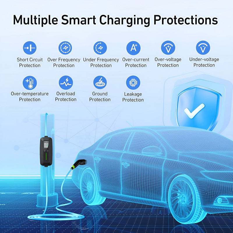 Cargador Ev Automovil Electrico 3600w 16a Gbt Portatil 3.5m Negro