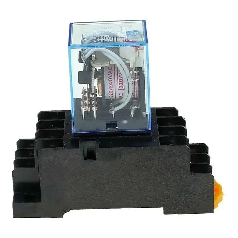 Rele 220v 4pdt My4n-j Relay 4no - 4nc Relay Hh54p + Base