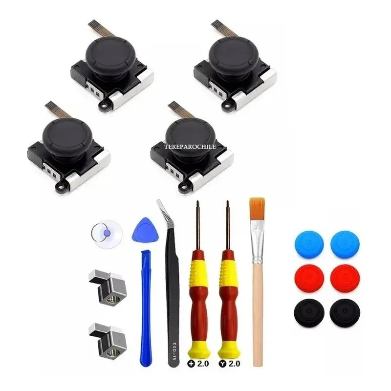 Kit 4 Análogo Para Nintendo Switch Joy-con +herramientas Y X