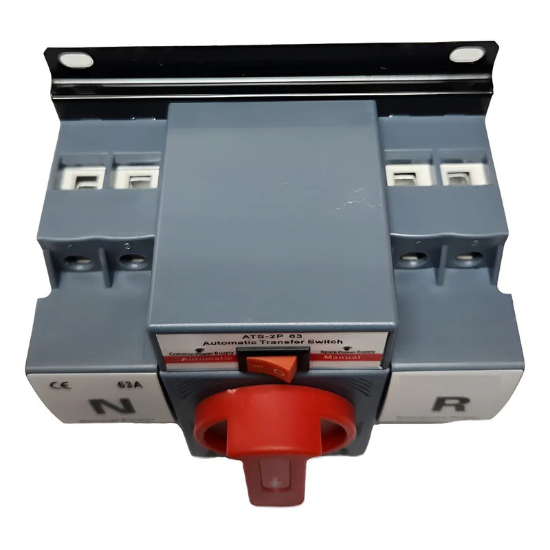 Ats Switch Transferencia Automatico Mcb 63a 220v Generador Gris Claro