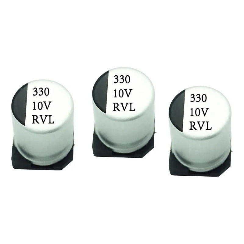 Set De 3 Condensadores Capacitores Solidos De 330uf 10v Smd