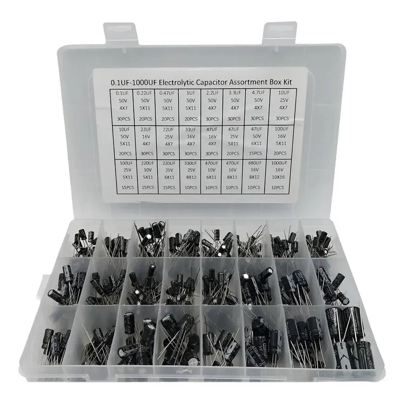 Set 500 Capacitor Condensador Electrolitico 0,1uf A 1000uf