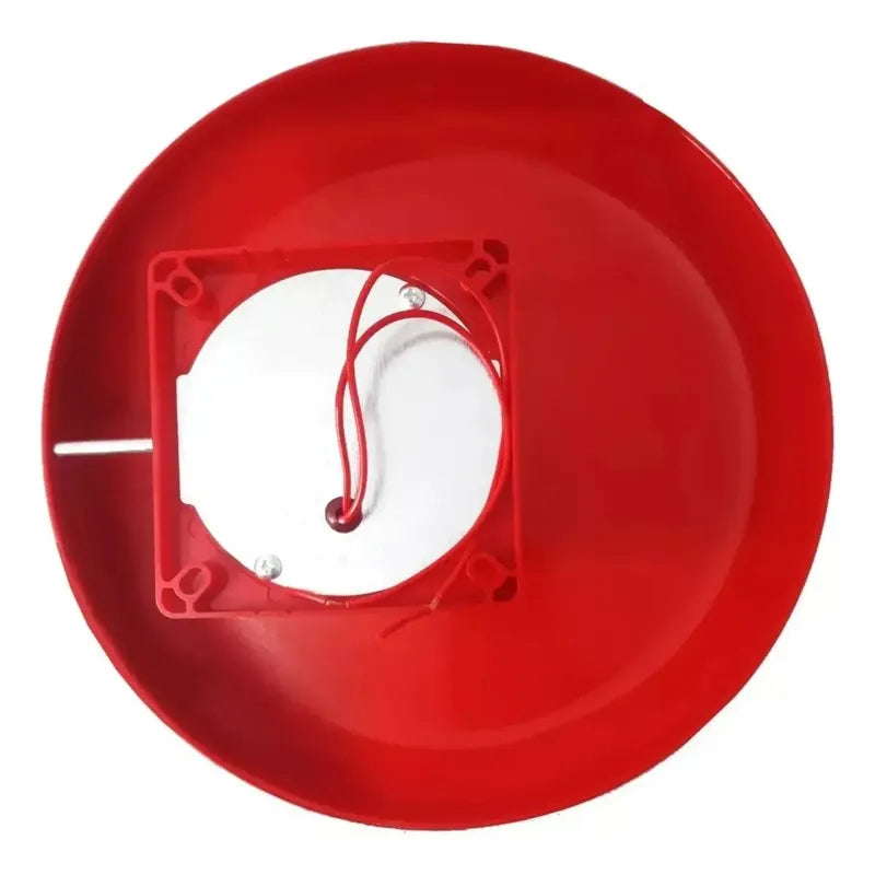 Timbre Campana Alarma 220v Metal Rojo Escuela Incendio 97db 10 Pulgadas Rojo